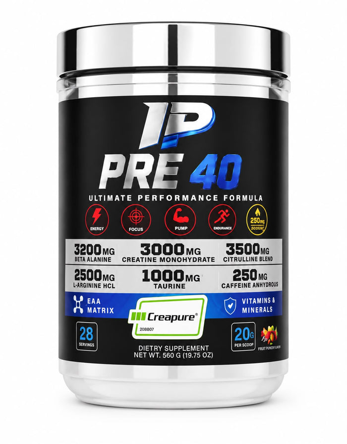 IP PRE 40 Pre-Workout with 40 Active Ingredients and Creapure Creatine